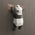 Pikkukuva 3 / 8: Suloinen Panda 3D-paperimalli DIY Eläin Papercraft Toimintahahmot Palapelit Lapsille Lahja Seinälle Kiinnitettävät Koristeet