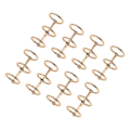 Miniatyrbild 6 av 8: Återanvändbara 3-håls elektropläterade metall DIY handkonto papper lösblad bindningsringar guld