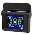 Miniatyrbild 7 av 8: Trådlöst däcktrycksövervakningssystem Stor skärm Solenergi TPMS-monitor med 4 externa sensorer för husbilar Bilar Lastbilar