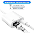 Miniatyrbillede 3 af 5: 2025 Egnet Lightning til Ethernet Adapter, kompatibel 2 I 1 Ethernet Lan Netværksadapter Med Opladningsport