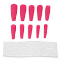 Miniatyrbillede 2 af 8: 10 stk Lang kiste blanke falske negle kunstig tryk på fuld dækning Falske spidser Negle Manicure tilbehør til kvinder pigerN5355-09