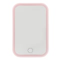 Miniatyrbilde 2 av 8: Opplyst sminkespeil Rosa LED Touch Control Firkantet speil Skrivebordsutfylling Justerbar lysstyrke Rotativt sminkespeil