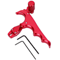 Pikkukuva 2 / 8: Metal 4-Finger Bow Release Caliper Thumb Trigger Grip Hunting Shooting AccessoriesRed