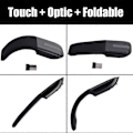 Miniatyrbillede 4 af 5: Foldbar Trådløs Computermus, 2.4GHz Foldbar PC Gaming Mus, Ergonomisk Design Bærbar Optisk Mus med USB-modtager Kompatibel med PC/Laptop