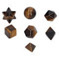 Miniatyrbilde 4 av 8: 7 stk Chakra-krystaller utsøkt geometrisk krystallsteiner Chakra-helbredende krystallsett for meditasjon Hjemmedekor Gul
