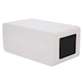 Pikkukuva 8 / 8: Monitoiminen puinen 2000mAh minikellokaiutin langaton Bluetooth-kello stereokaiutin valkoinen puu + sininen valo