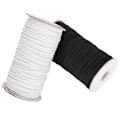 Miniatyrbillede 6 af 8: Elastisk bånd flad syning reb snor streng DIY ærme maske fremstilling høj elastisk 100 yard rulle (sort hvid)
