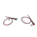 Miniatyrbillede 1 af 5: 2 stk. 220V 6mm Signal Strømforsyning LED Metal Indikator Lys Lampe Blå & Rød-