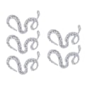 Miniatyrbild 4 av 8: SnakE Formade Strass Trim Band Mesh Wrap Roll DIY Klädtillbehör Applikation (silver)