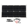 25W Dual 5V USB Fleksibelt monokrystallinsk solcellepanel-sæt bilbatterioplader controller