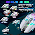Miniatyrbilde 3 av 3: Ergonomisk Gamingmus - USB Kablet Mus med 6 DPI-nivåer / Tilpassbare Knapper / RGB Bakgrunnsbelysning - for Windows 7/8/10/XP, Vista, Linux, PC/Mac/Laptop