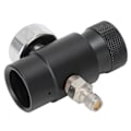 Miniatyrbillede 3 af 8: Justerbar CO2-påfyldningsadapterventil med 8 mm hanhoved ASA 3000psi trykmåler sort