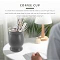 Miniatyrbillede 2 af 5: Rustfri Yerba Mate Gourd Tekop Sæt Kaffe Vandkop 8Oz Grå