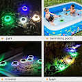 Miniatyrbild 5 av 5: 2 st Flytande Solcellslampor för Pool - Vattentät Induktions LED-lampa (Vitt Ljus)
