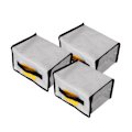 Miniatyrbilde 7 av 8: 3 stk litiumbatteripose med glidelås, bærbar brannsikker eksplosjonssikker batterilagringspose
