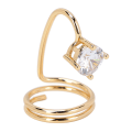 Miniatyrbillede 3 af 8: Kvinder Finger Negle Ring Rhinestone Fingernegl Ring Dekoration til Kvinder Lady Girls3059 Guld