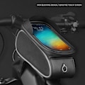Miniatyrbillede 5 af 8: Cykelrammepose Sprøjtesikker Cykeltaske Pose Touchscreen Taske med Hovedtelefonhul til Smartphone Under 6,5 Tommer