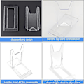 Miniatyrbillede 5 af 5: Justerbar Transparent Akryl Display Stativ - Ideel til Menuer, Reklamer, Tallerkener og Fotos (8 Styk)
