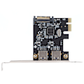 Miniatyrbillede 1 af 8: PCI‑E-udvidelseskort USB3.0 5 Gbps højhastighedsoverførsel to-ports desktop-computerslot-adapter