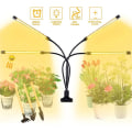 Miniatyrbillede 2 af 5: 80W 4-hoveder Timing LED Grow Light med 9 dæmpbare niveauer og justerbar svanehals - ideel til indendørs planter