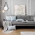 Miniatyrbilde 3 av 5: Pudderblå 50x50 cm Fløyel Pynteputetrekk Sett med 2, Dekorative Myke Putetrekk for Sofa Soveværelse
