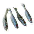 Miniatyrbilde 5 av 8: 4PCS AR48 75mm/3.2g T-hale myk PVC agn dobbelt farger Jigging Wobblers kunstig lokkegullgrønn svart