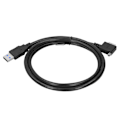 Miniatyrbilde 4 av 8: 90 graders datakabel USB3.0‑A til Micro USB‑B albue med skruer Industrikamera Svart
