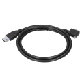 Pikkukuva 4 / 8: 90 asteen datakaapeli USB3.0-A-mikro USB-B-kyynärpää ruuveilla TeollisuuskameraMusta