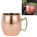Miniatyrbillede 5 af 8: Moskva Mule Krus med Håndtag i Rustfrit Stål 550ml Hammeret Krus Bar Kreativ Cocktail Kop