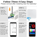 Miniatyrbillede 3 af 5: Zigbee 3.0 WiFi LED Controller 2.4GHz RGBW LED Strip