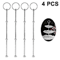 Miniatyrbillede 1 af 2: 4 Sæt 3-lags kageopsats hardware, etagefad hardware 3-lags kageopsats beslag hardware dessert serveringsfad stativ håndtag hardware beslag til kage