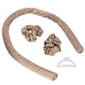 Miniatyrbillede 6 af 8: DIY Sovende Hår Curling Tool Heatless Hair Roller No Heat Hårkrøller Pandebånd Khaki