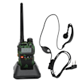 Miniatyrbild 4 av 8: Bärbar Walkie Talkies Set Handhållen LCD-display Walky Talky med Hörlurar 100‑240VGrön EU-kontakt 100‑240V