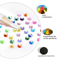 Miniatyrbild 4 av 5: 2400 st AB Jelly Rhinestones Set 2mm Färgglada Runda Resin Flatback för DIY 3D Nagelkonst Dekoration AB 2mm