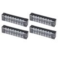 Miniatyrbilde 7 av 8: 4 stk Terminalblokk 15A 600V Dual-rads skrue Terminal Barrier Strip for Brobelysning Tunnel Strømfordeling 8 Posisjoner