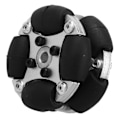 Pikkukuva 4 / 8: 38mm 1.5 tuuman kaksoisalumiininen Omni-pyörä Robotin Omni-suuntainen pyörä metallisella navalla 14166