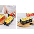 Miniatyrbild 5 av 5: Mini Raclette Set, Portabel Non-Stick Ost Raclette Rotaster Kompakt Spis Bakplåt Set Kök Hem Grillverktyg