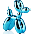 Miniatyrbillede 1 af 5: Elektroplet Ballondog Statue - Samleobjekt Kunstskulptur til Hjem og Kontor Dekoration