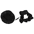 Miniatyrbillede 3 af 8: Drikkeovertræk Scrunchie Sæt Vandtæt Pulverforebyggelse Drikkebeskytter Overtræk Scrunchie til Kop Glas Sort