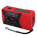 Miniatyrbild 2 av 8: Vevradio med handvev, vattentät AM FM WB nödradio 2,7 till 4,2V väderlarm solcellsradio för utomhusnöd