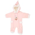 Miniatyrbillede 1 af 8: Baby Vintertøj Varm Bomuldslignende Klatreprint Langærmet VinterheldragtPink 90cm