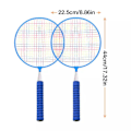 Miniatyrbilde 8 av 8: Badminton Rackets Set Bærbare Badminton Rackets med 2 Shuttlecocks og Bæreveske for Barn