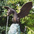 Miniatyrbillede 1 af 6: Have Drage Statue Springvand Drage Ornament Harpiks Vand Feature Skulptur til hjemmet havedekoration