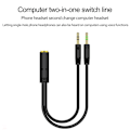 Pikkukuva 8 / 8: Splitter-kuulokkeet tietokoneelle 3,5 mm naaras 2 uros kuulokkeet Mikrofoniääni Y-splitter-kaapeli