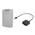 Pikkukuva 2 / 8: Kovakeaselevyn sovitinkaapelin HDD/SSD-muunninjohto virtalähteellä ja kotelolla EU-pistoke 100-240V Harmaa