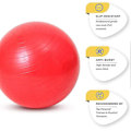 Pikkukuva 2 / 5: Gymnastinen pallo, puhkeamaton, Pilates, jooga, keskivartalon vahvistus, synnytysharjoittelu, pumppu, punainen, 65 cm