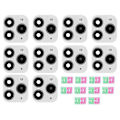 Miniatyrbillede 1 af 8: 10 stk. kamera klistermærke linse cover skift falsk beskyttelsesfilm til IOS 11 til IOS X/xr/xs MaxSilver