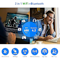 Miniatyrbillede 2 af 5: Usb Wifi Bluetooth Adapter, 600mbps Dual Band 2.4/5ghz 2 I 1 Wifi Bluetooth 4.2 Adapter Trådløst Netværk Ekstern Modtager