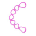 Miniatyrbillede 7 af 8: Fitness Elastic Pull Rope Home Gym Multifunktionel Yoga Shaping Workout 7-hullers modstandsbånd (lilla)