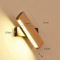 Miniatyrbillede 2 af 5: LED Væglampe 360 Graders Roterbar Indendørs Væglampe 21 x 4 x 4,5 cm 4 W Varm Hvid Sort Base